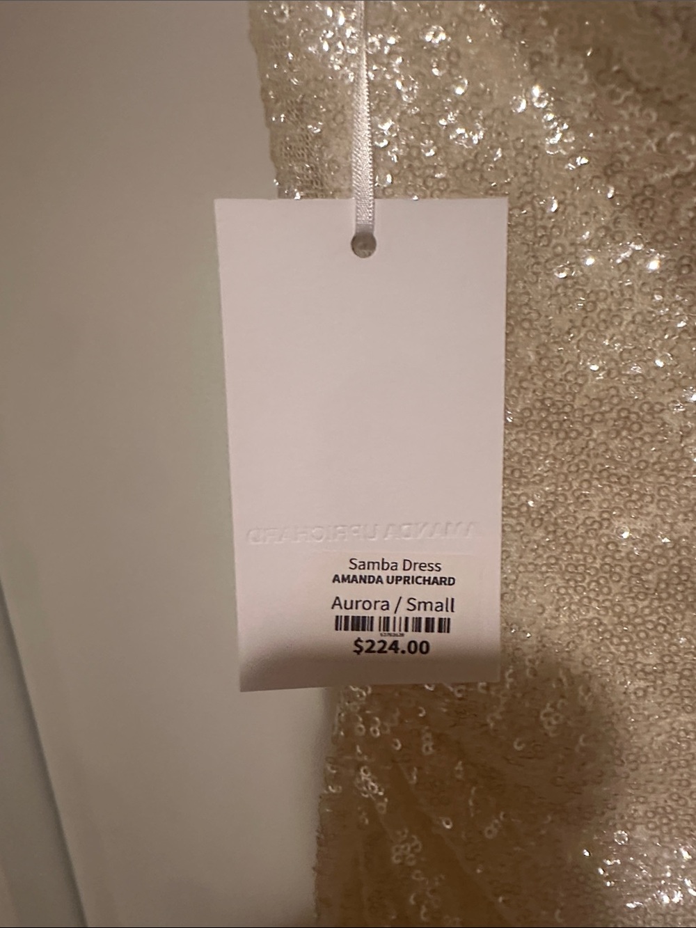 Amanda Uprichard Aurora Sequin Halter Mini Dress in Champagne - Picture 3 of 5